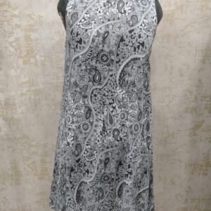 white polka dots on loose fitted dress