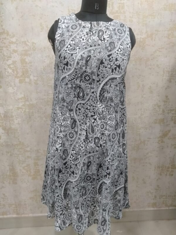 white polka dots on loose fitted dress